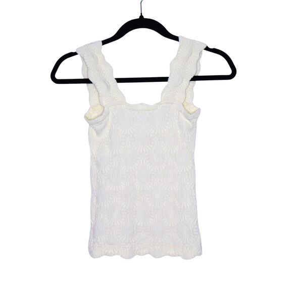 INTIMATELY NEW Free People Love Letter Cami Ivory Cropped Top Women's M-L - Picture 4 of 11